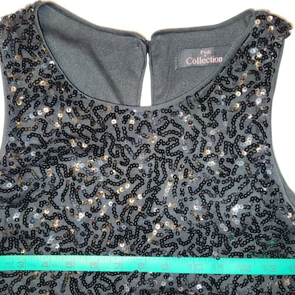 Scoop Neck Sleeveless Sequin Dress - Picture 8 of 10